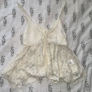 Ally White Lace Tank